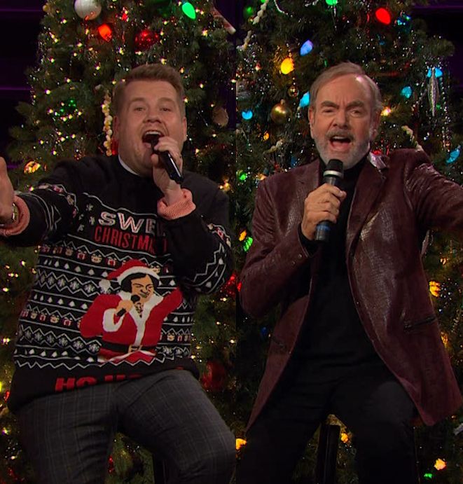 Neil Performs ‘Sweet Christmastime’ with James Corden