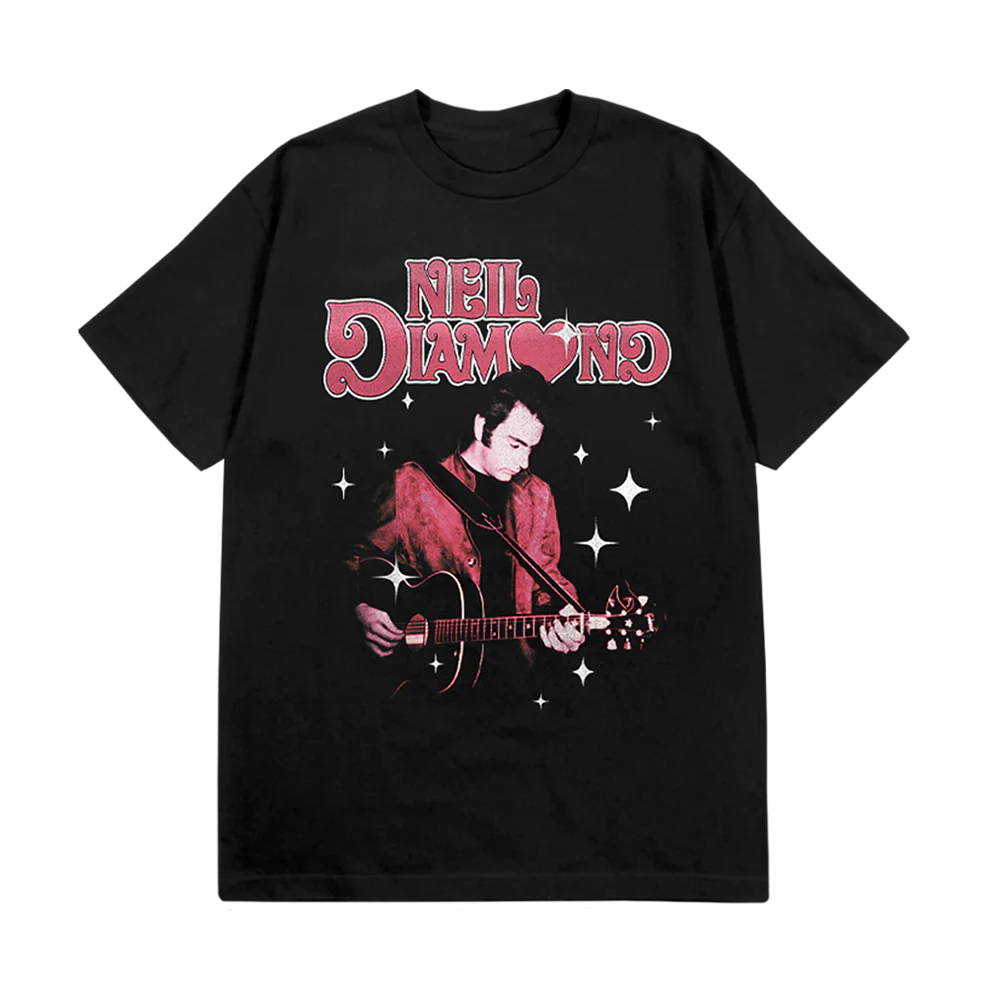 Black Sparkle Guitar T-Shirt